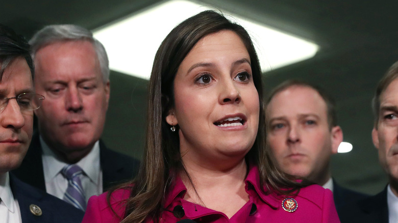 Elise Stefanik speaking to press