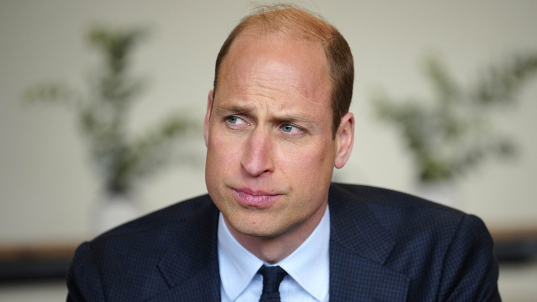 Prince William, the Prince of Wales, serious