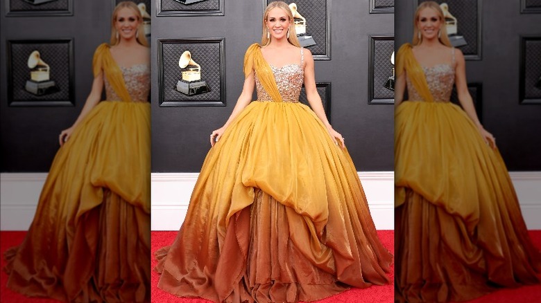 Carrie Underwood at the 2022 Grammys