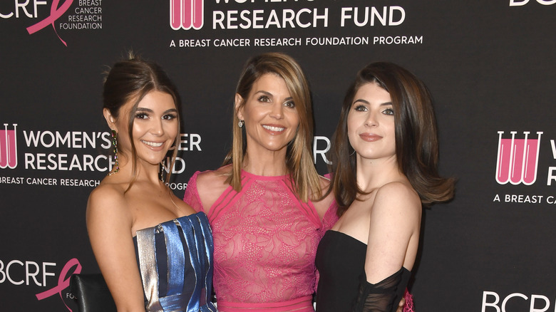 Lori Loughlin with daughters Olivia and Bella, pre-scandal