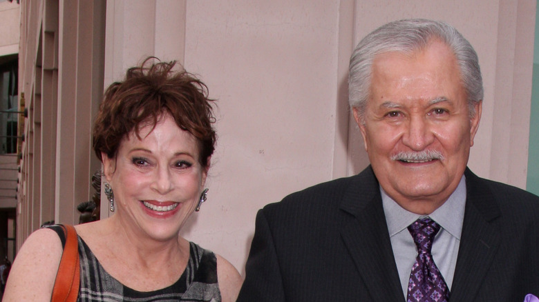 Louise Sorel and John Aniston smiling