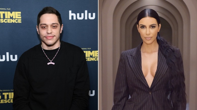 Pete Davidson and Kim Kardashian. 