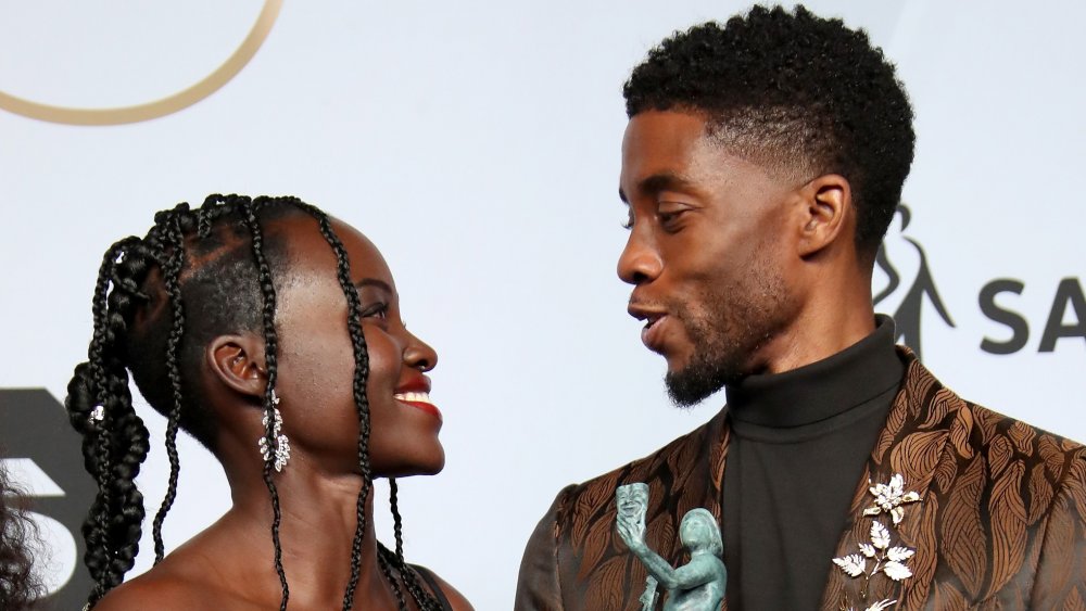 Lupita Nyong'o and Chadwick Boseman