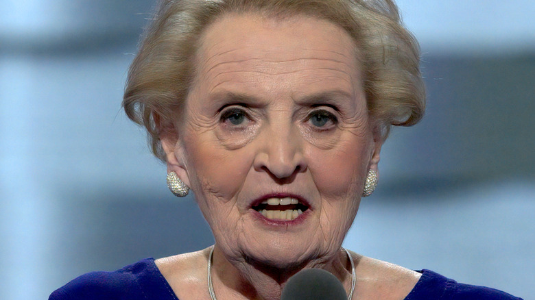 Madeleine Albright smiling