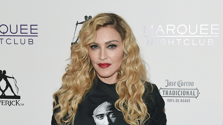 Madonna posing at event