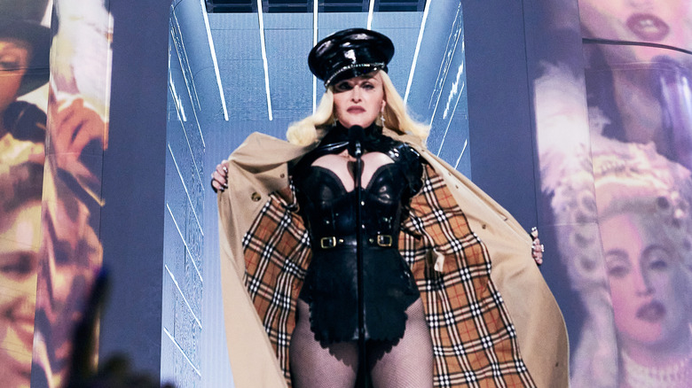 Madonna on stage at 2021 VMAs