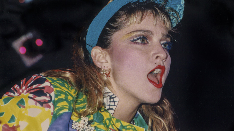 Madonna performing in the'80s