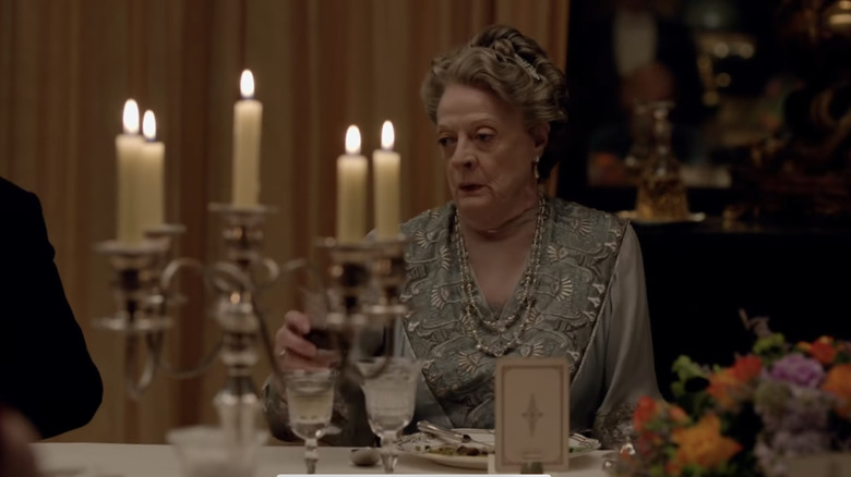 Violet at dinner Downton Abbey