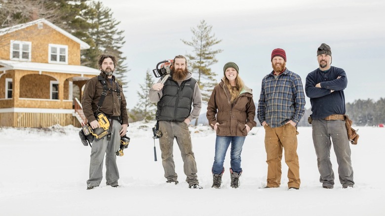 The cast of Maine Cabin Masters 