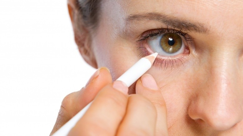 woman white eyeliner