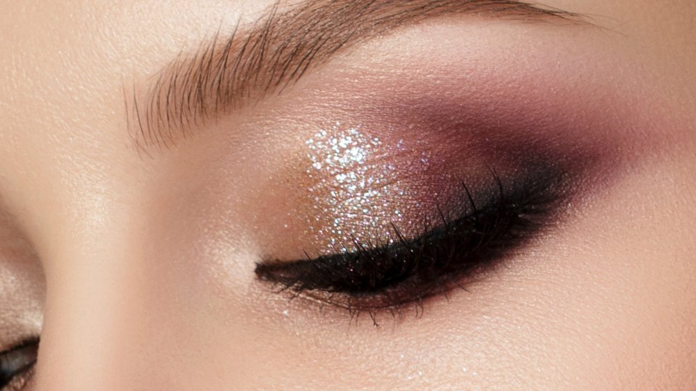 A woman's smokey eye, close-up