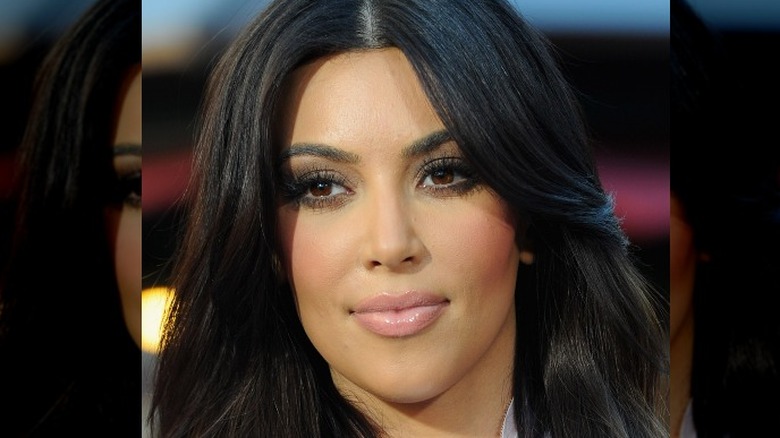 Kim Kardashian showing off a makeup trend this past decade