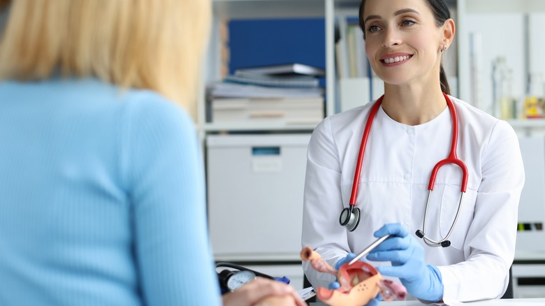 doctor talking to patient