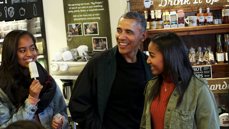 Malia Obama, Barack Obama, and Sasha Obama