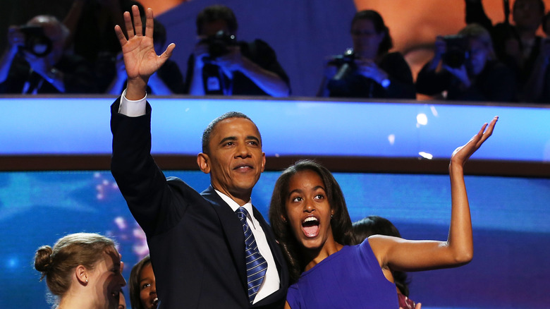 Barack Obama and Malia Obama