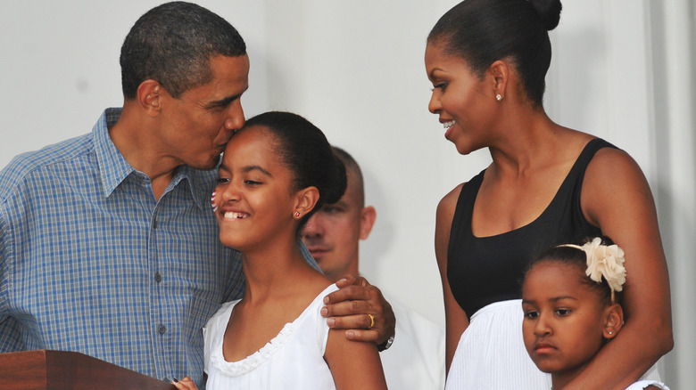 Michelle Obama, Sasha Obama, Malia Obama, Barack Obama 