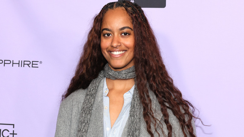 Malia Obama at Sundance with long, dark hair