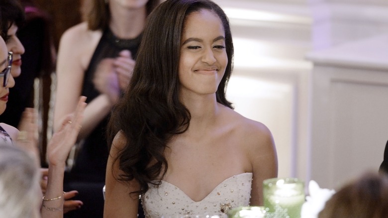 Malia Obama smiling