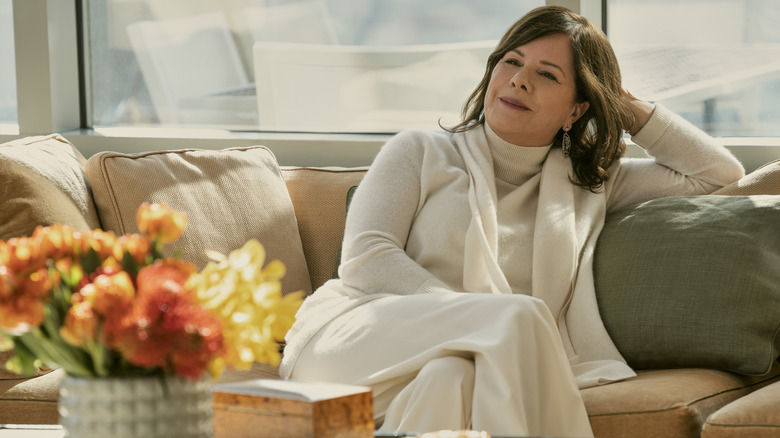 Marcia Gay Harden sitting on couch in Uncoupled