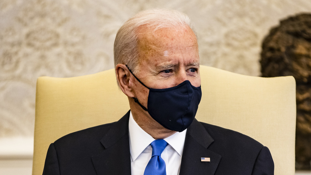 President Joe Biden in a mask