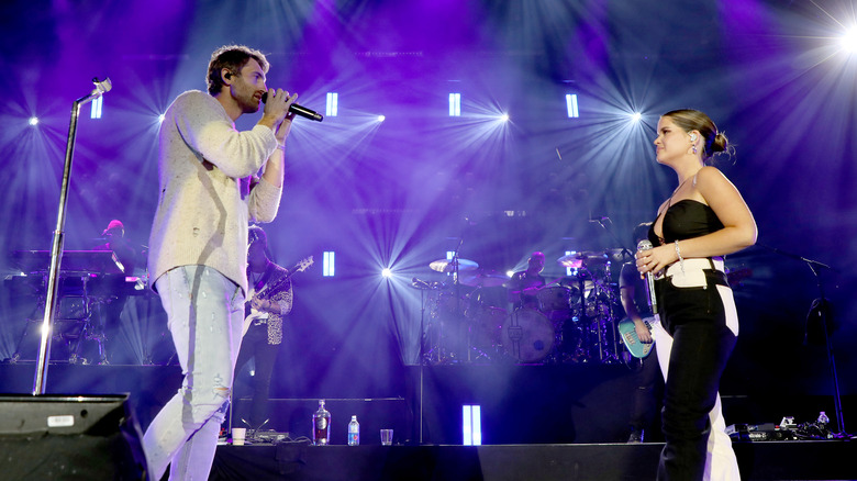 Maren Morris and Ryan Hurd performing together