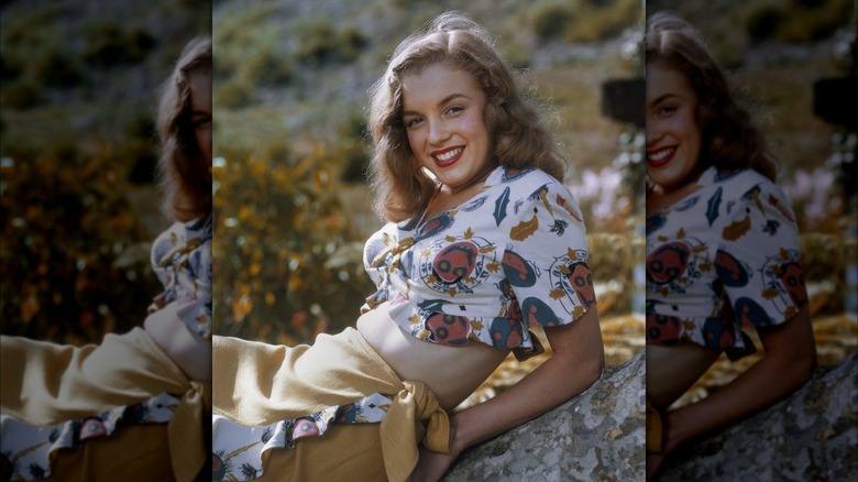 Young Marilyn Monroe brown hair