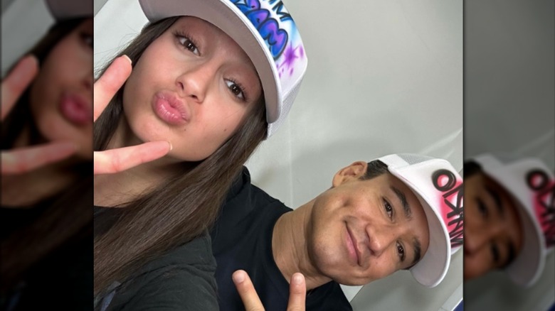 Mario Lopez and teenage daughter 