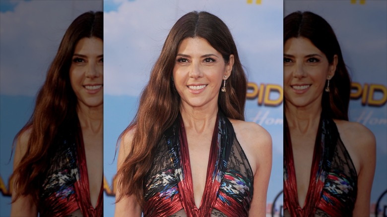 Marisa Tomei smiling at "Spider-Man: Homecoming" premiere