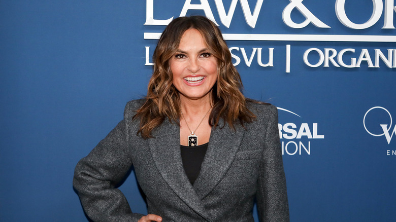 Mariska Hargitay smiles for a "Law & Order: SVU" event