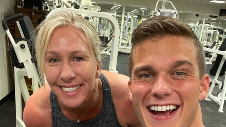 Marjorie Taylor Greene and Madison Cawthorn gym selfie