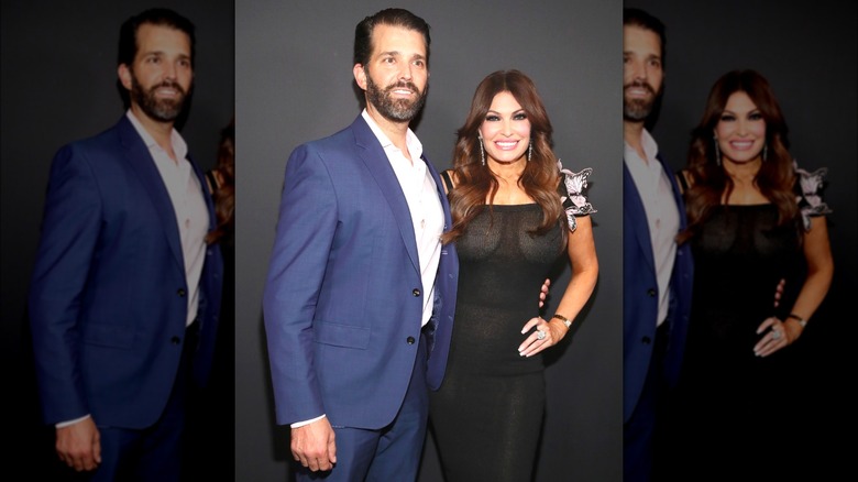 Don Jr and Kimberly Guilfoyle posing at NYFW