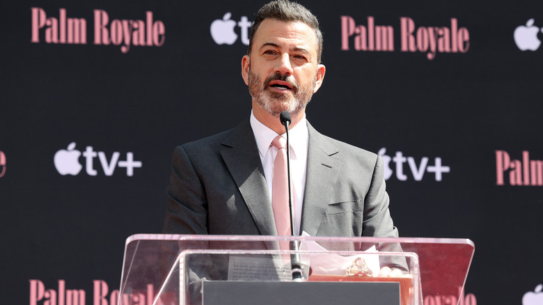 Jimmy Kimmel addressing a crowd