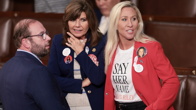 Marjorie Taylor Green in "Say Her Name" T-shirt