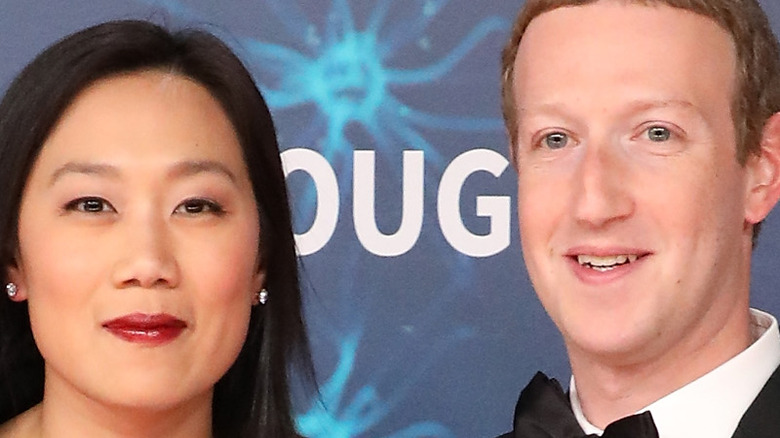 Facebook CEO Mark Zuckerberg with Priscilla Chan