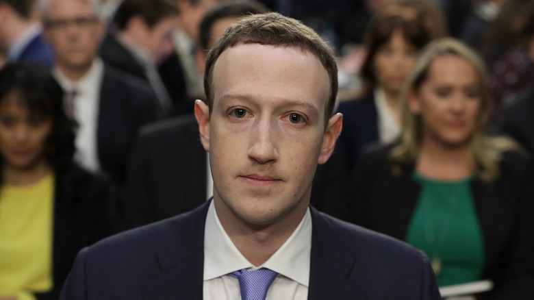 Mark Zuckerberg testifying to congress, looking nervous