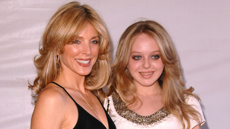 Tiffany Trump posing with Marla Maples