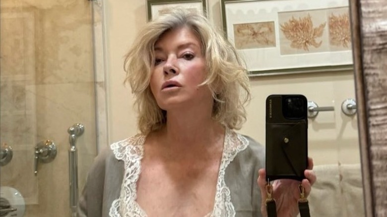 Martha Stewart in the mirror