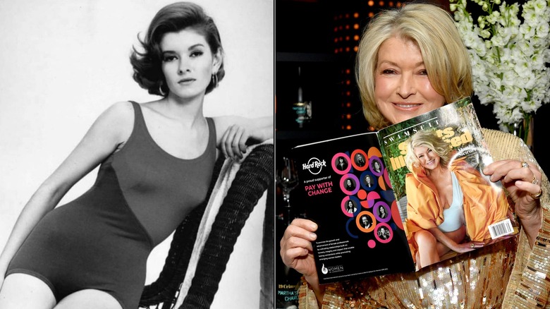 Martha Stewart as a swimsuit model then vs. now