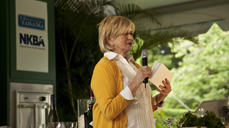 Martha Stewart addressing a crowd