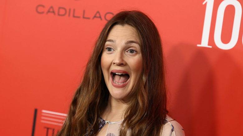 Drew Barrymore makes a funny face