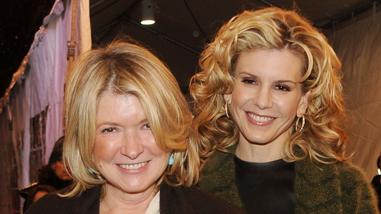 Martha Stewart and Alexis Stewart smiling at an event