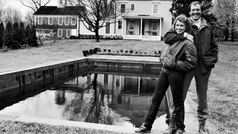 Martha Stewart and Andy Stewart posing