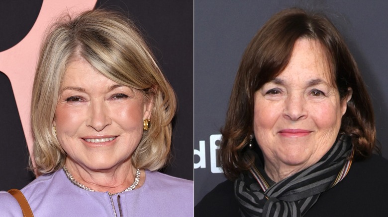 Split image of Martha Stewart and Ina Garten