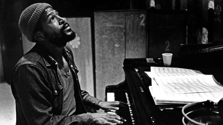 Marvin Gaye playing piano