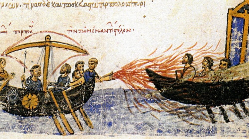 Greek fire bomb weapon