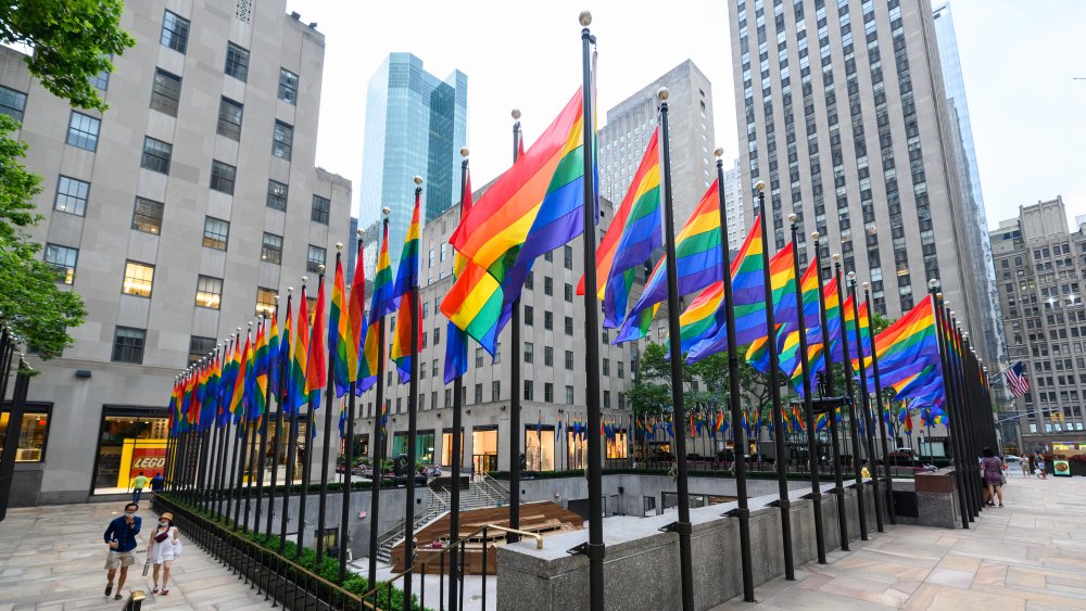 Rainbow flags in New York