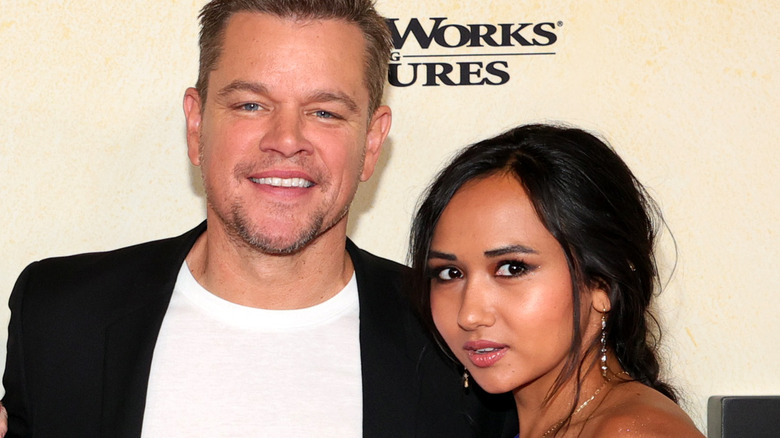 Matt Damon and Alexia Barroso at event