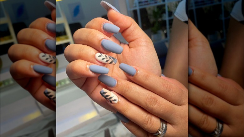 Woman rocking matte nails