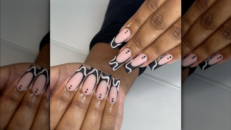 Woman rocking matte nails