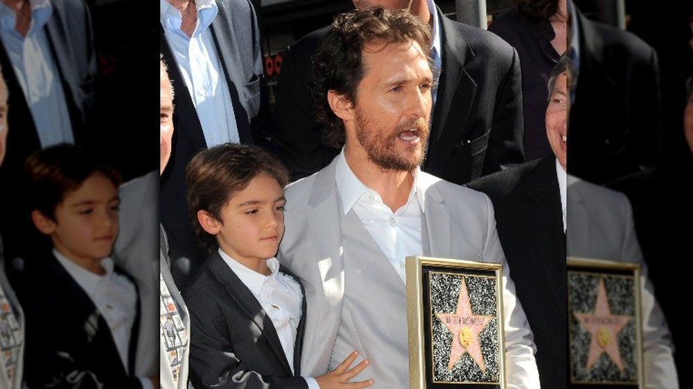Matthew McConaughey with his son Levi
